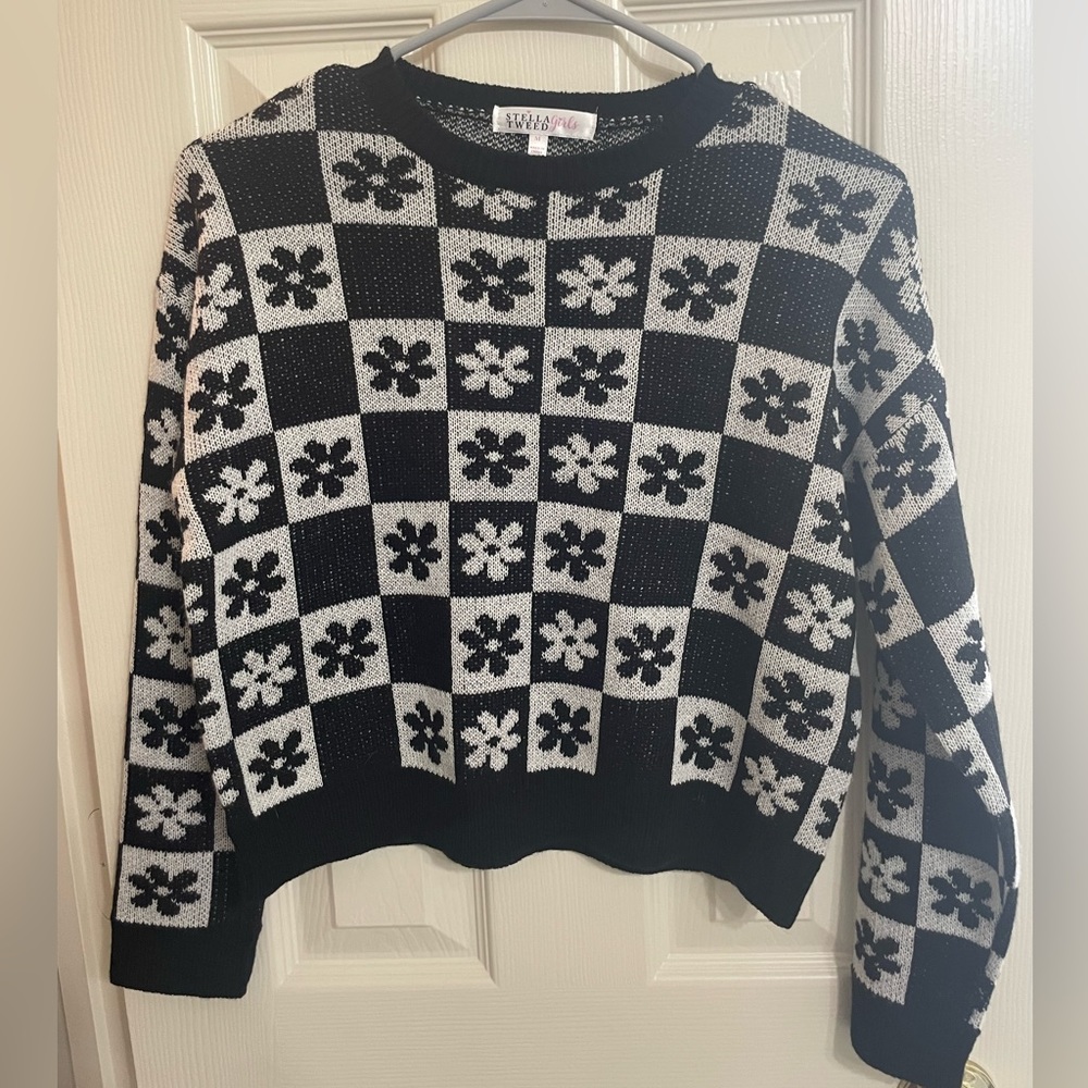 Stella Tweed girls Floral Sweater